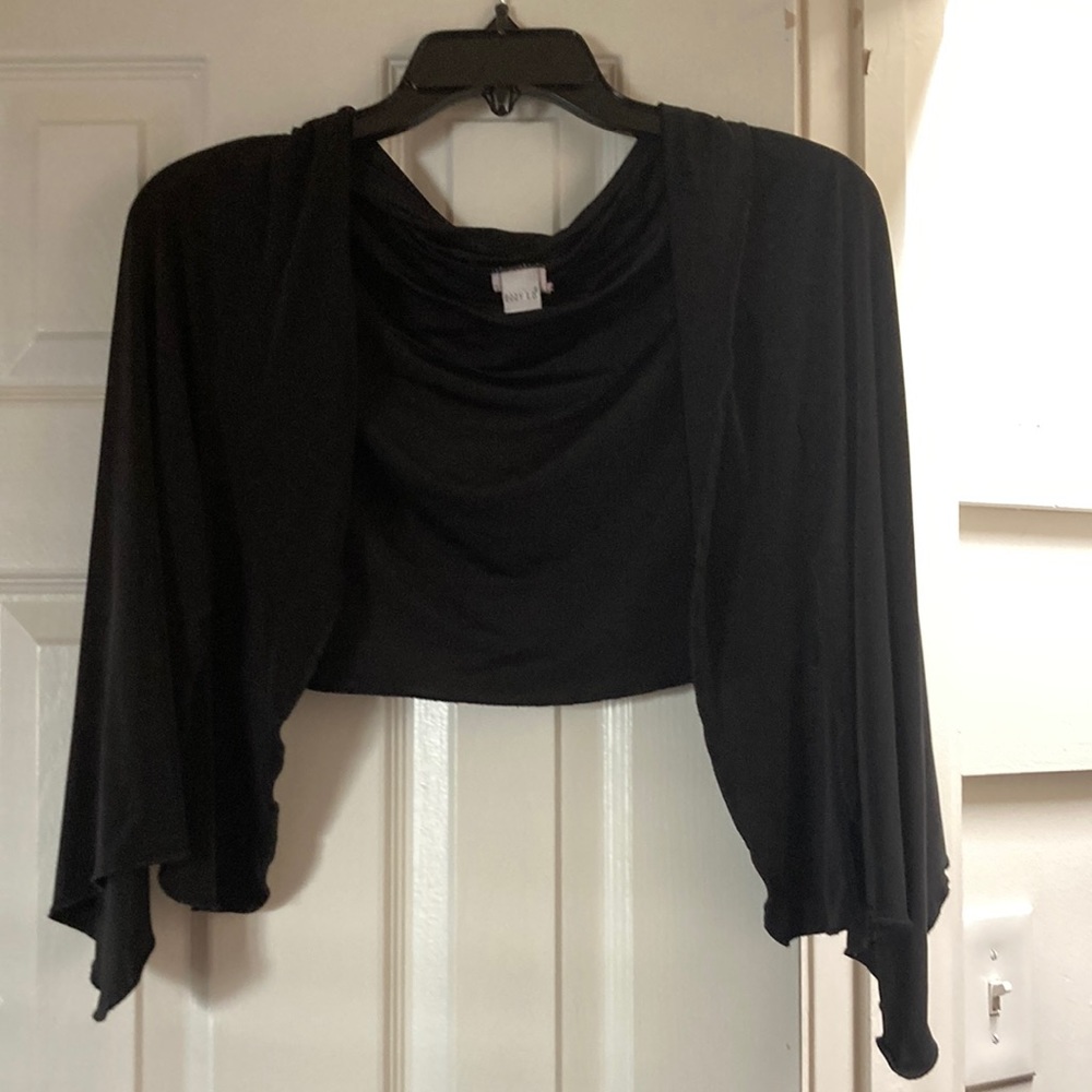 Black shrug cape